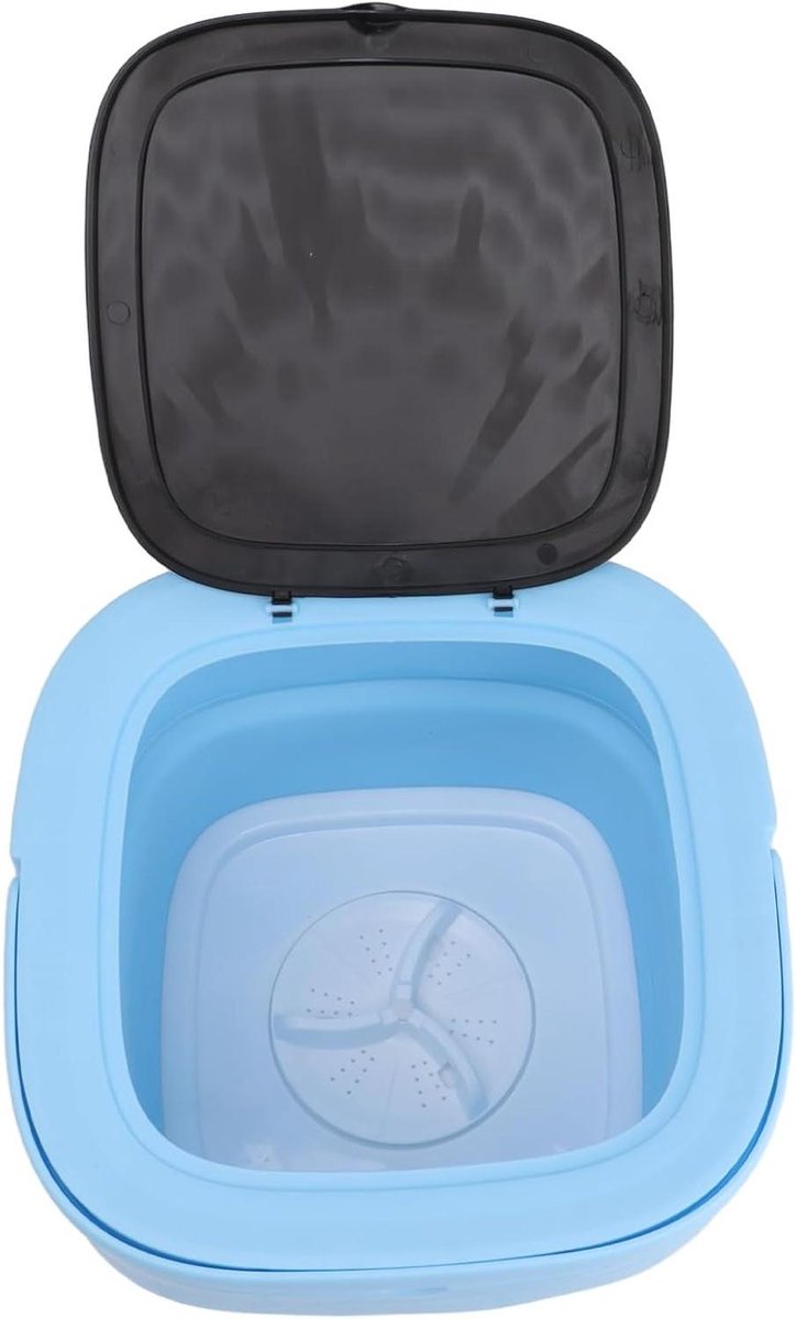 Opvouwbare Wasmachine Mini Wasmachine Kleine Was Ingebouwde Dehydrator 6L Capaciteit Blauw