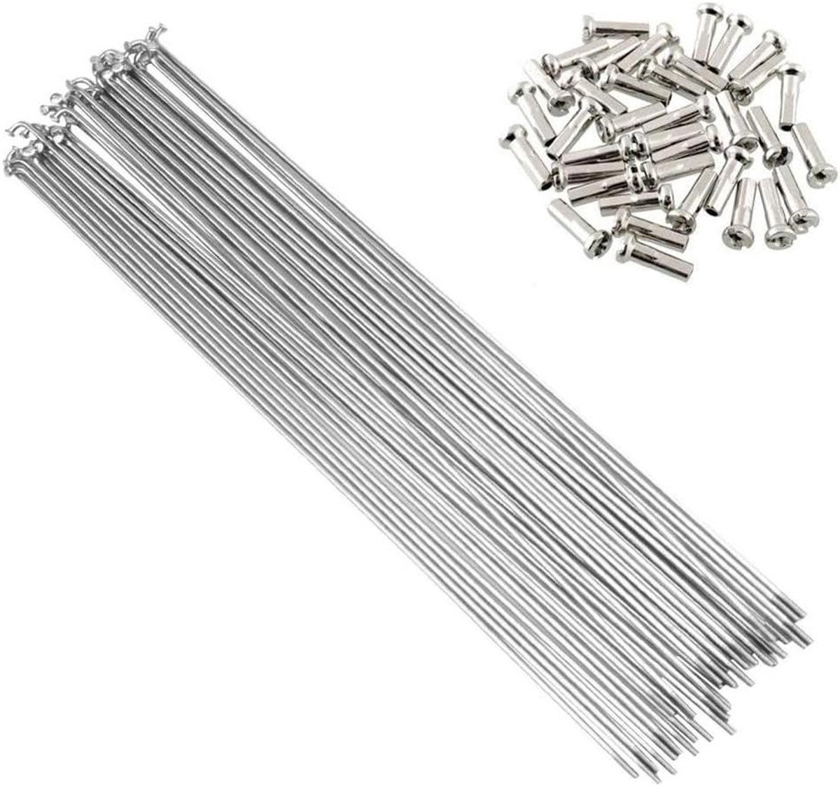 Fietsspaken - Roestvrij staal - Wiel reparatie - Gelijkmatige spanning - 272 mm - Zilver