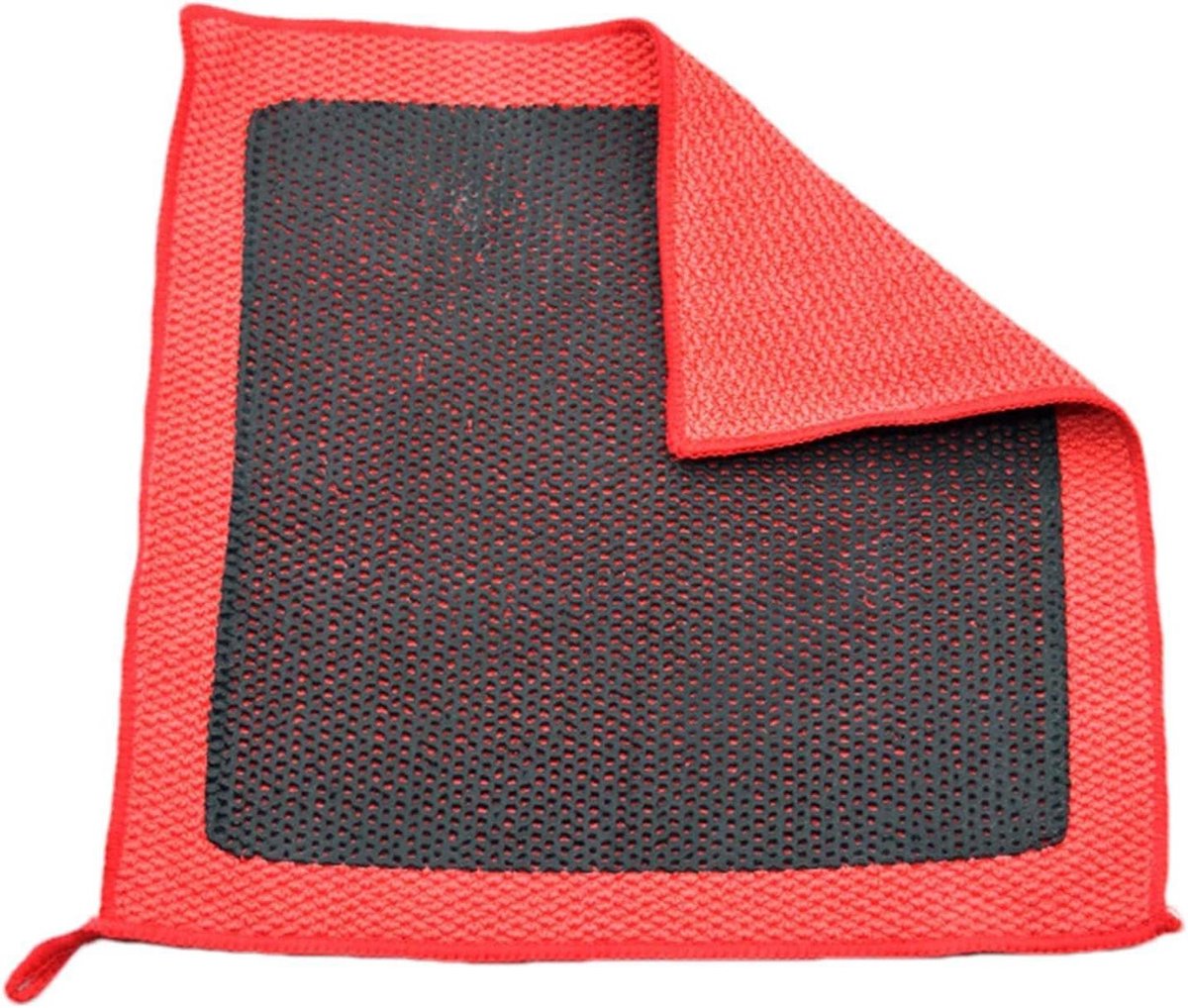 Klei Handdoek - Detailing Doek - Auto Reinigen - Verwijdert Vlekken - 30x30 cm - Rood