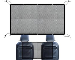 Hondenhek Auto - Reisbarrière Huisdier - Veilig Reizen - Verstelbaar Frame - 116 x 75 cm - Zwart