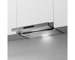 CIARRA VM6909AS - A+ 606 m³/u Onderbouwafzuigkap 60cm - Vlakscherm inbouwafzuigkap - Recirculatie met Koolstoffilter & Luchtafvoer - SensorTouch Bediening - 3 Standen RVS
