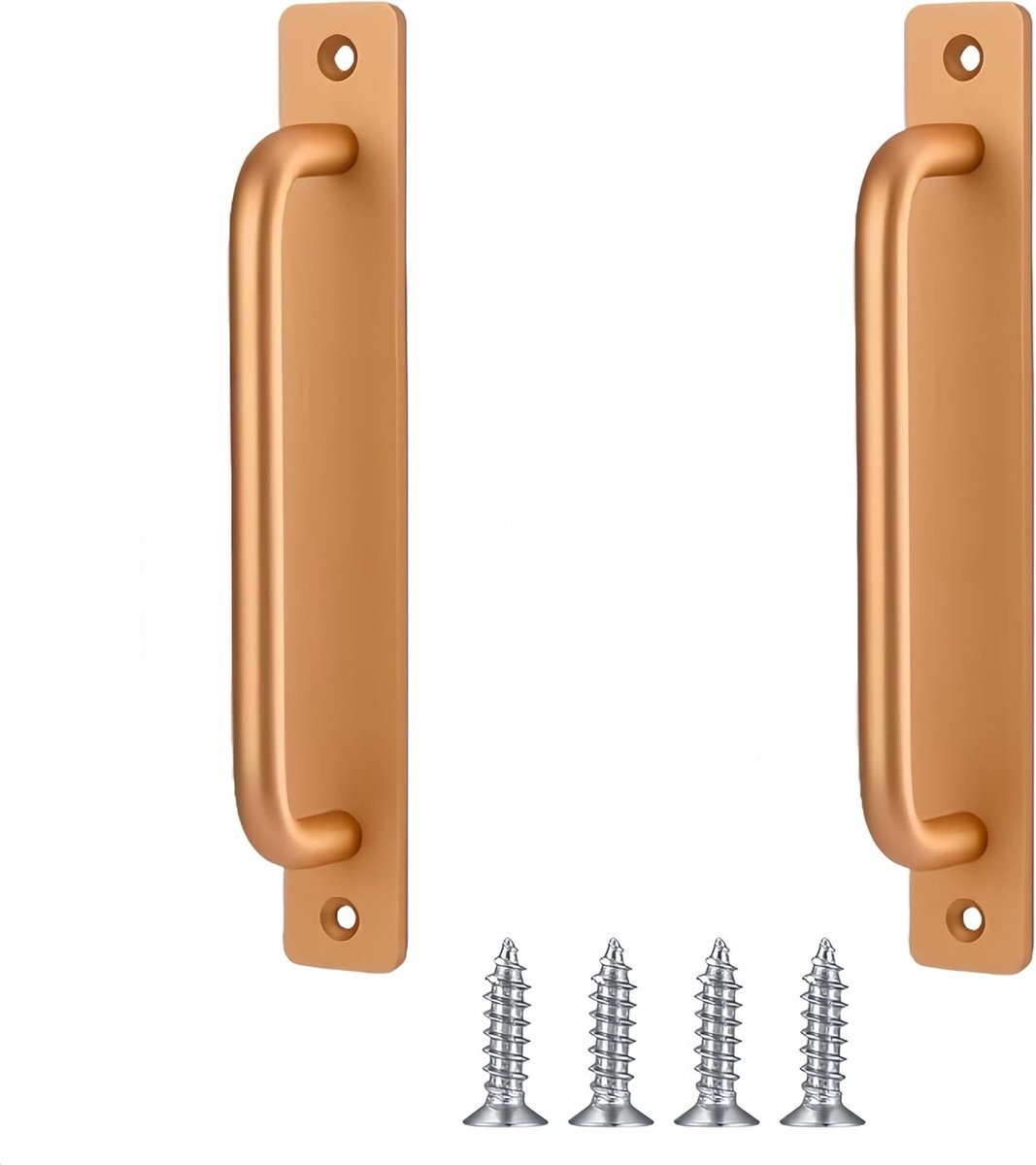 Duurzame Aluminium Deurhandgrepen voor Schuifdeuren, Kastdeuren en Barndeuren - Set van 2 (210mm, Goud)