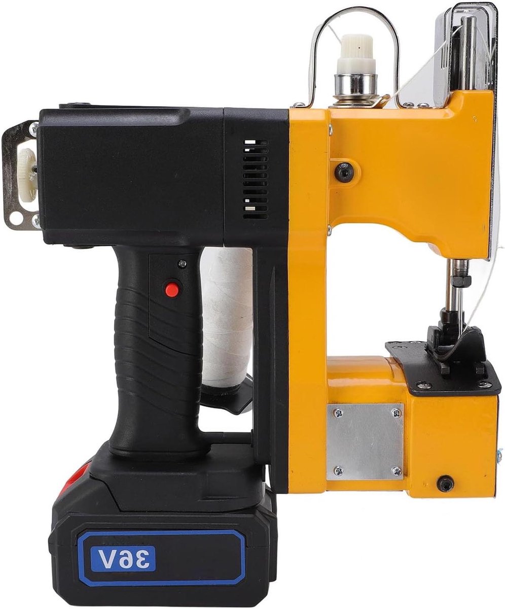 Draagbare Tassennaaimachine - Handnaaigereedschap - Zakken Sluiten - Draadloos Oplaadbaar - 33D x 26B x 16H cm - Zwart