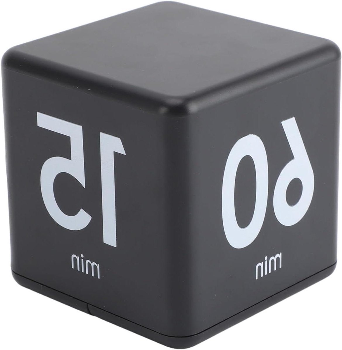 Flip Timer - Countdown Timer - Koken Werken Sporten - Sensor Bediening - 8 x 8 x 8 cm - Zwart