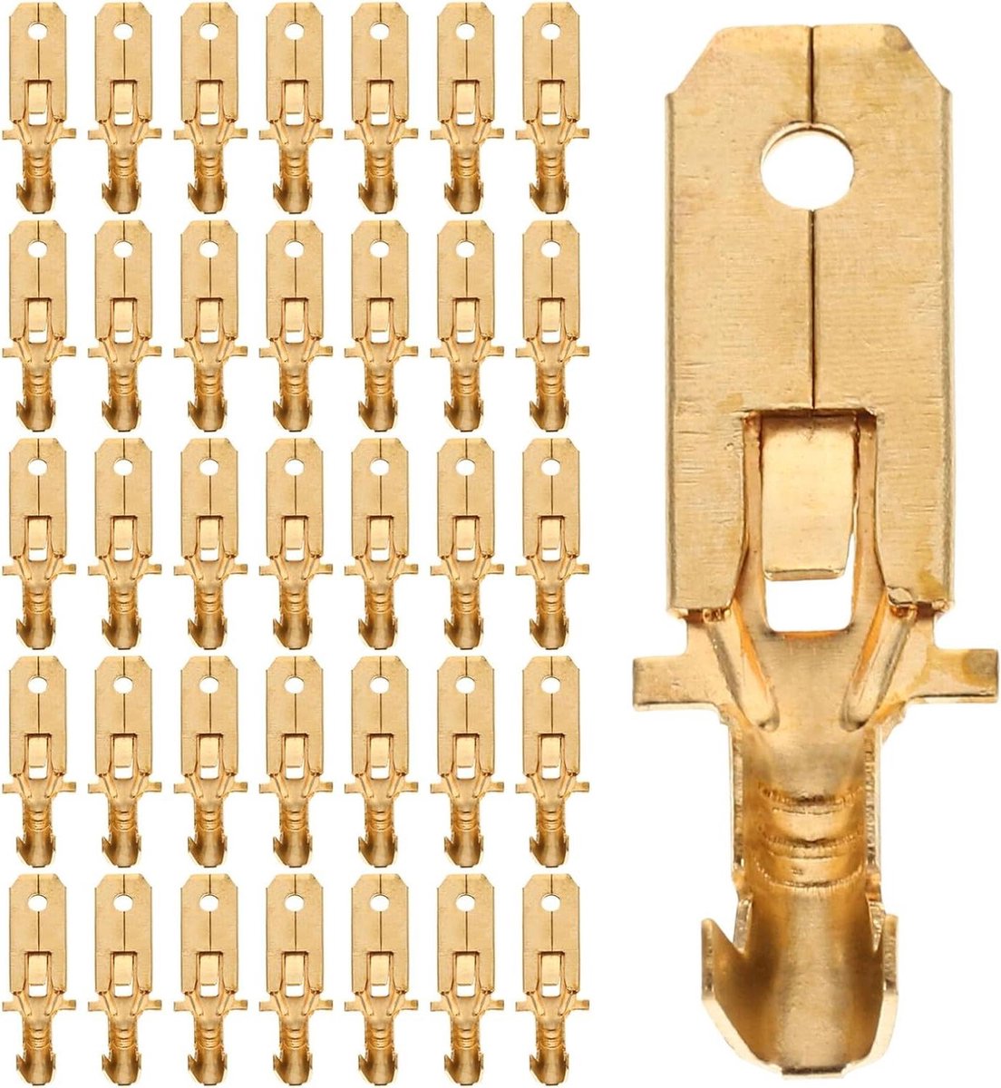 Spade Connectoren - Klemterminal Draad - Auto Audio - Snelle Installatie - 200 Stuks - Goud