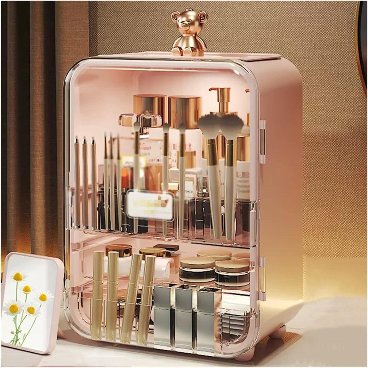 Cosmetica Organizer - Make-up Doos - Sieraden Opbergen - Stof- en Waterdicht - 26x20x36cm - Wit