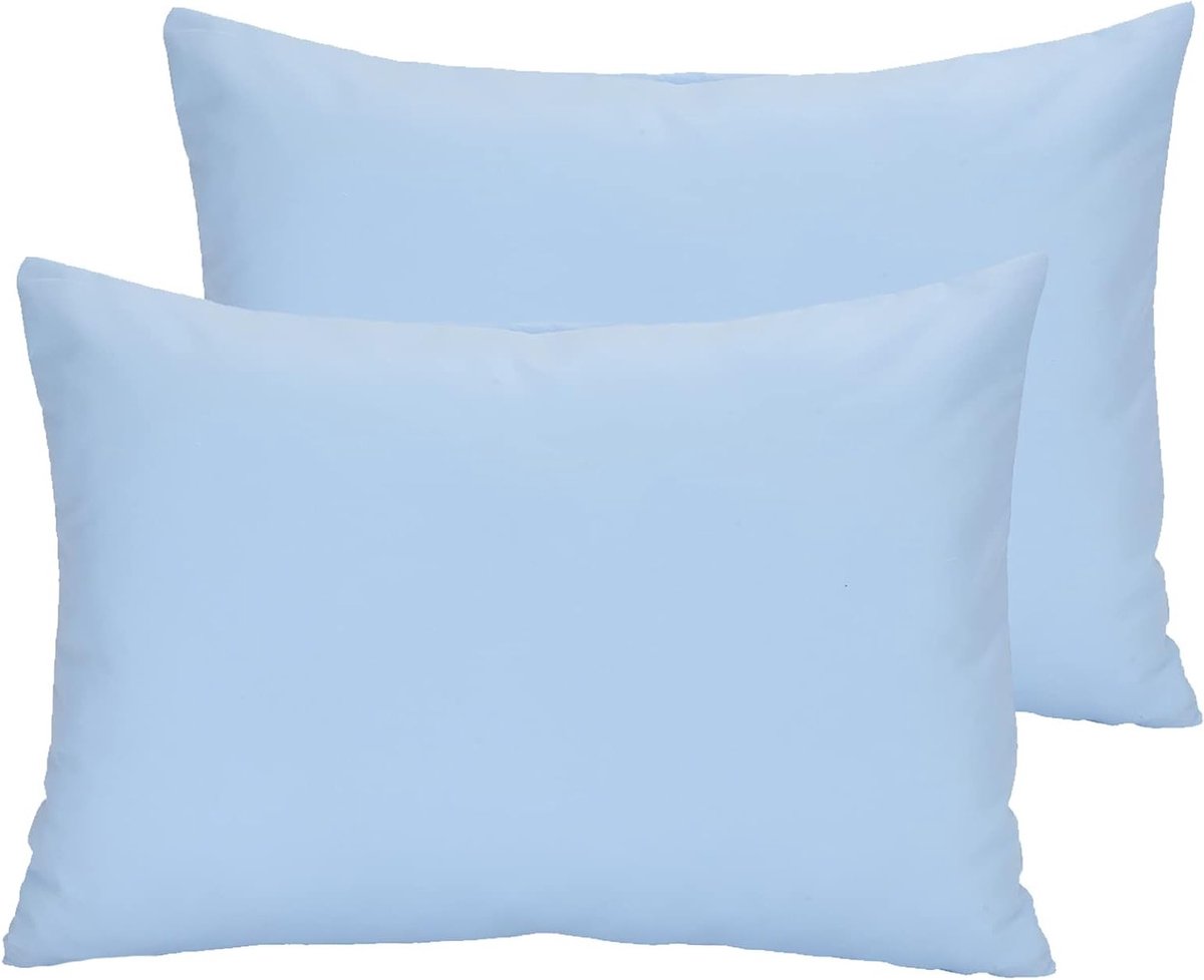 Set van 2 Katoenen Hoofdkussenslopen voor Kinderen, Ademend en Zacht, Ideaal voor Peuters en Reizen, 49 x 36 cm, Perfect voor Bed en Auto