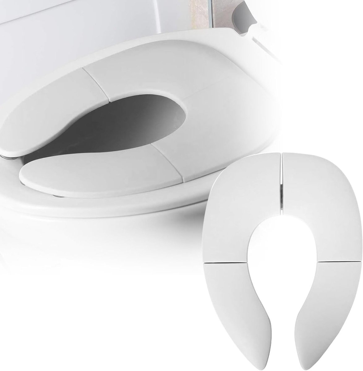 Draagbare Vouwbare Toilettraining Zitting voor Peuters en Kinderen met Antislip Siliconen Pads en Opbergtas voor Gemakkelijk Gebruik en Reizen