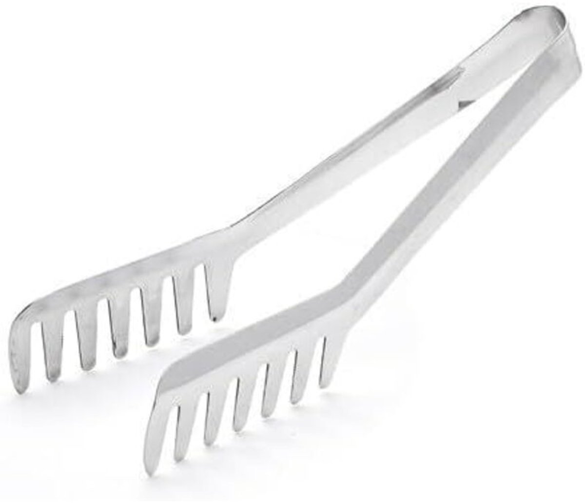 19,3 cm zilverkleurige roestvrijstalen pastaklem
