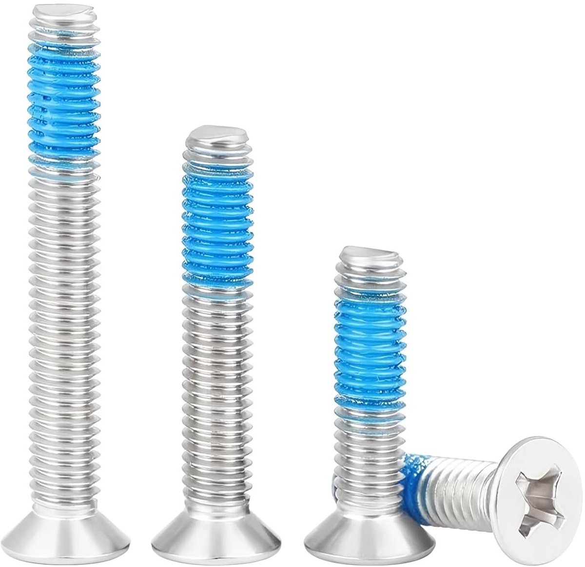 Set van 20 Kleine Phillips Verzinkte Schroeven M4 x 20 mm van RVS - Anti-Loslating, Volle Draad, Geschikt voor Machines en Apparatuur