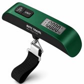 BOTC Digitale kofferweegschaal - Bagageweegschaal tot 50KG met Weeghaak - Groen