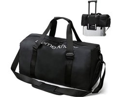 KZQ Grote Sporttas Voor Heren En Dames Waterdicht Met Apart Schoenenvak En Nat Zak - Weekender Bag Voor Fitness Reizen En Sport - Zwart