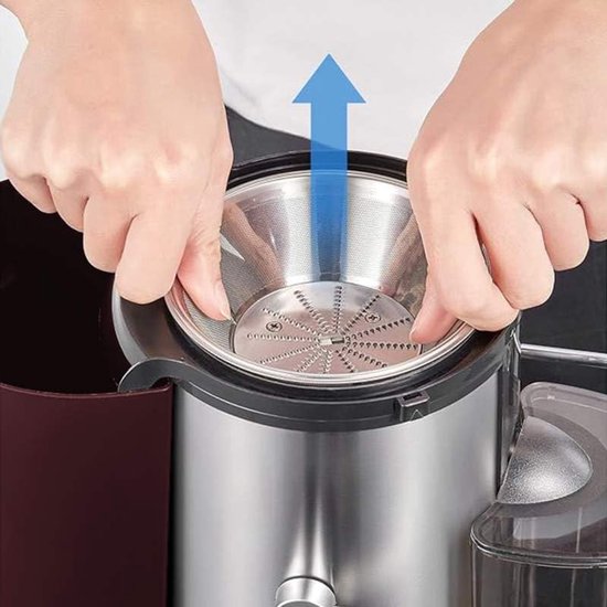 Krachtige Sapcentrifuge - Verse Sappen - Gezond Ontbijten - Twee Snelheden - 363H cm - Bordeaux — afbeelding 2