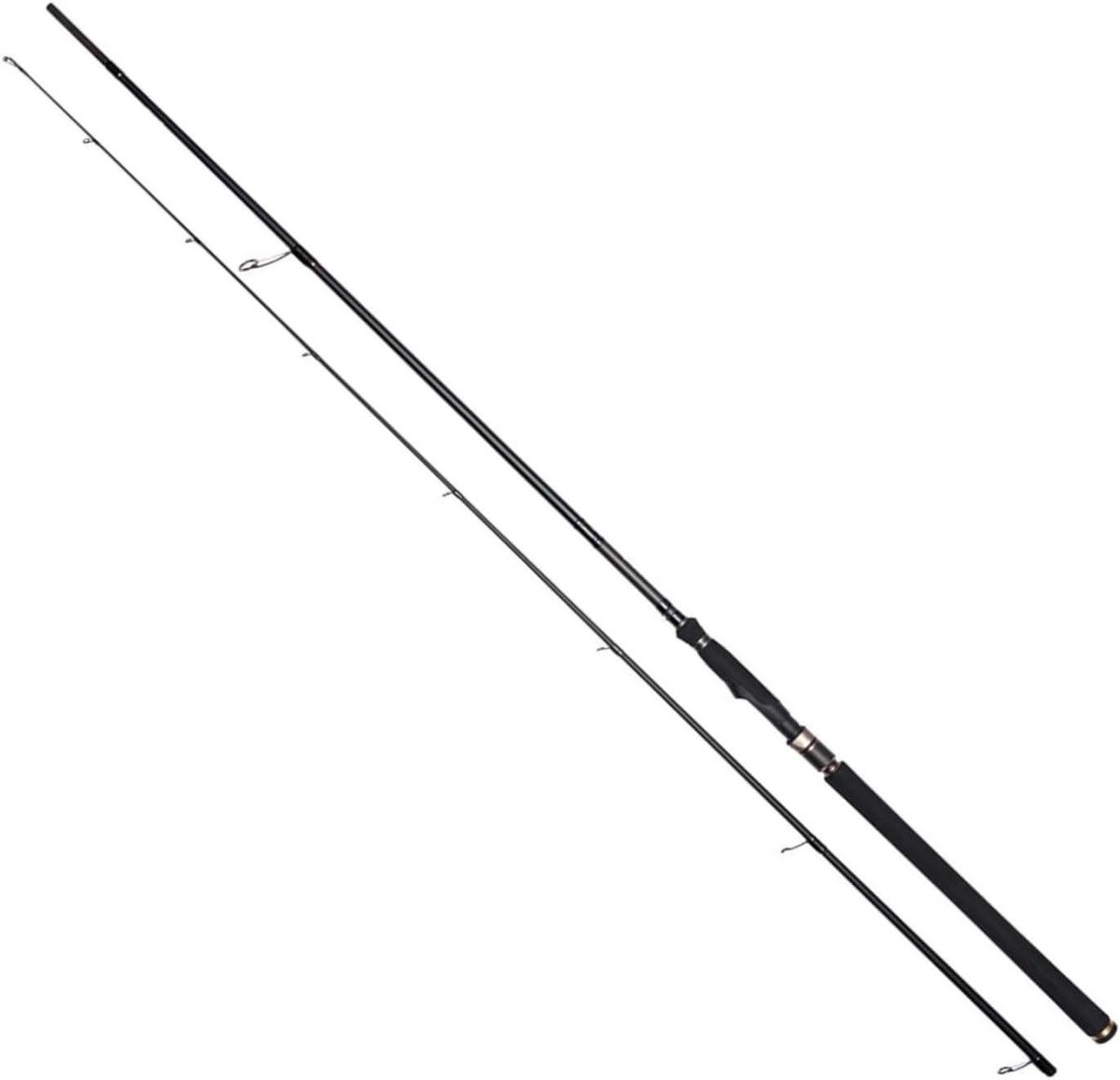 Spinhengel Roofvis - Vliegvis Hengel - Vissen op Kunstaas - Snelle Actie Gevoelige Punt - 270 cm - Zwart