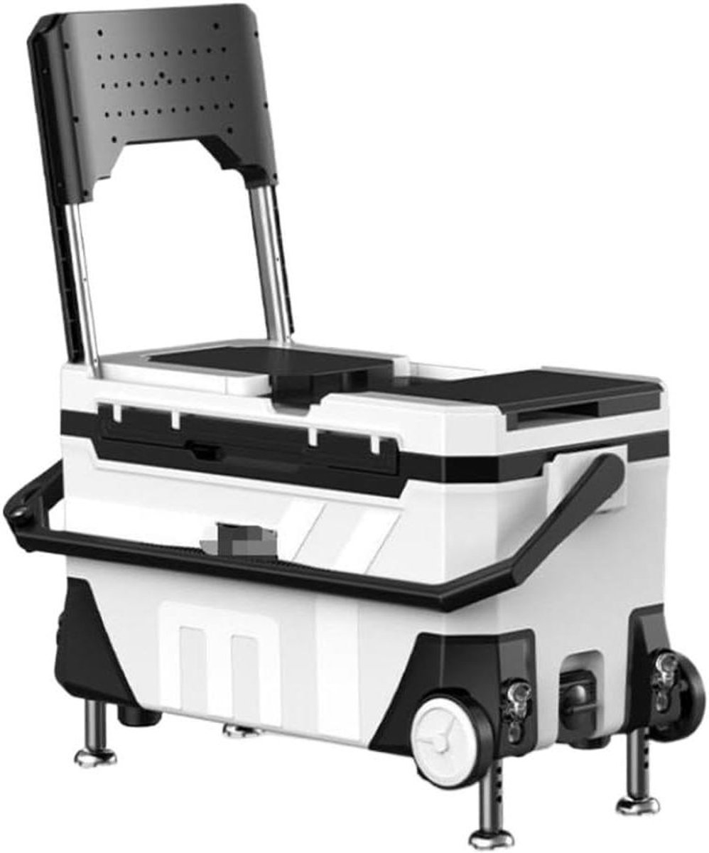Viskoffer Opbergdoos - Visgerei Kist - Vissen Organiseren - Multifunctioneel Ontwerp - 70 Liter - Wit