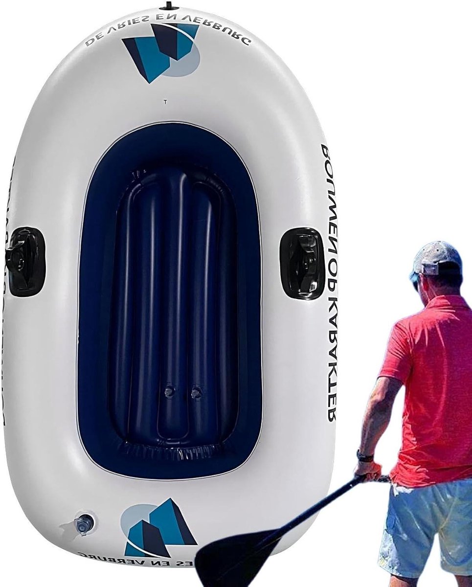 Opblaasbare Zwembad Vlotten - Luchtbed Boot - Watersport Recreatie - Dubbele Luchtinlaten - 145x91 cm - Enkel attribuut