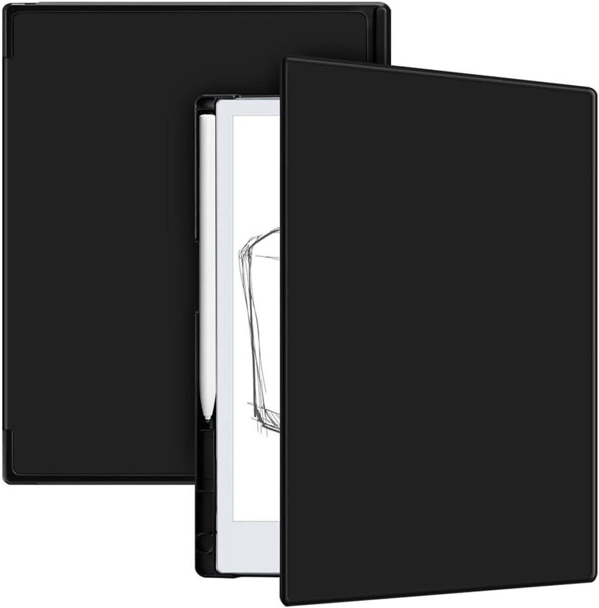 Tablethoes - Beschermhoes Folio - Papieren Tablet - Ingebouwde Penhouder - 10.3 Inch - Zwart