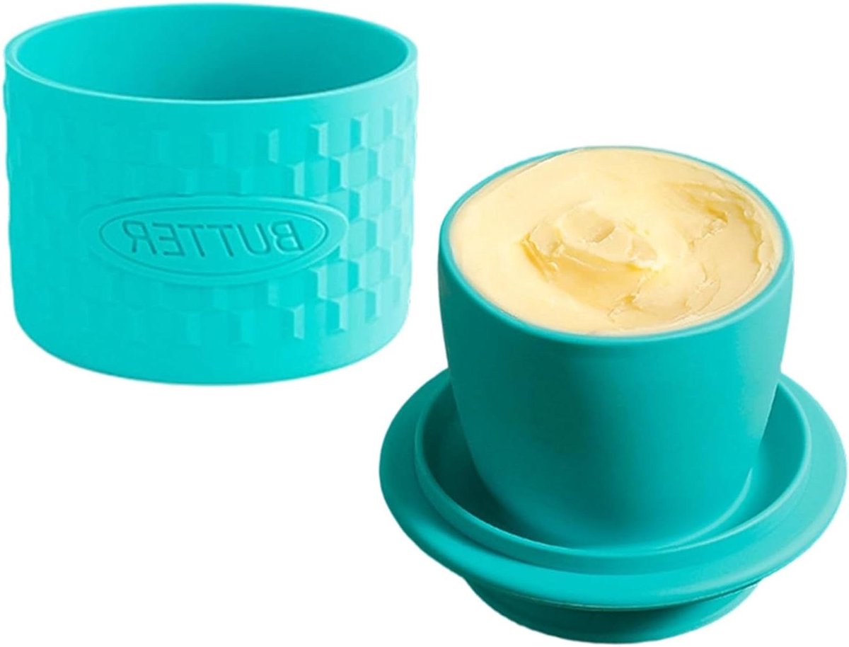 Botercontainer - Boterpot - Boter Bewaren - Waterdicht Ontwerp - 170 gram - Blauw