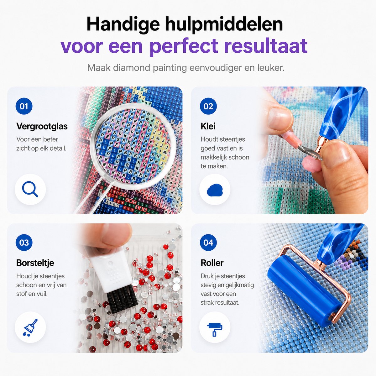 BOTC Diamond Painting Art pen Kit - Dot Pen Kit - 5D Diamond Paint- met Gereedschapstoebehoren -Blauw — afbeelding 5