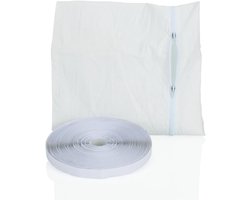 Tarrington House Raamafsluiting, textielvlies, 5 x 25 x 34 cm, geschikt voor mobiele airconditioners/luchtafvoerdrogers, wit
