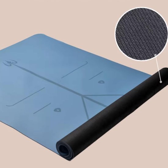 Yogamat - Pilatesmat Fitnessmat - Sport Training - Opvouwbaar Compact - 183 x 68 cm - Zwart van Yogamat — afbeelding 4