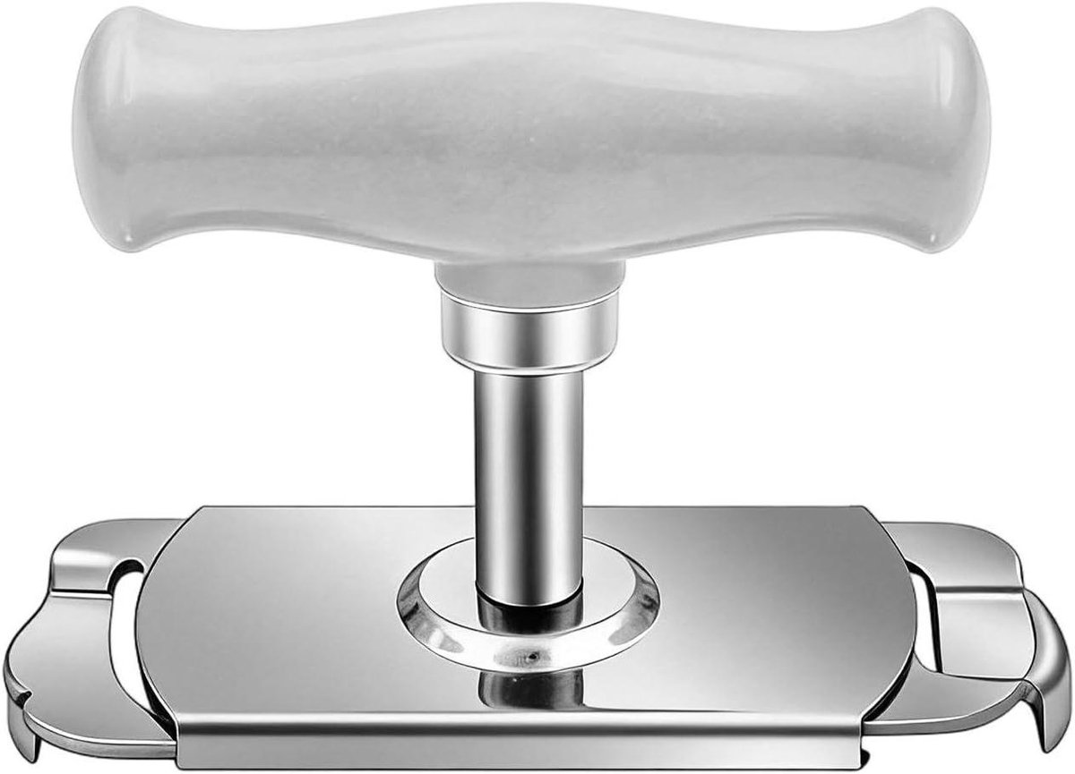 Potopener - Dekselopener - Keuken Hulp - Antislip Handgreep - 4 inch - Wit