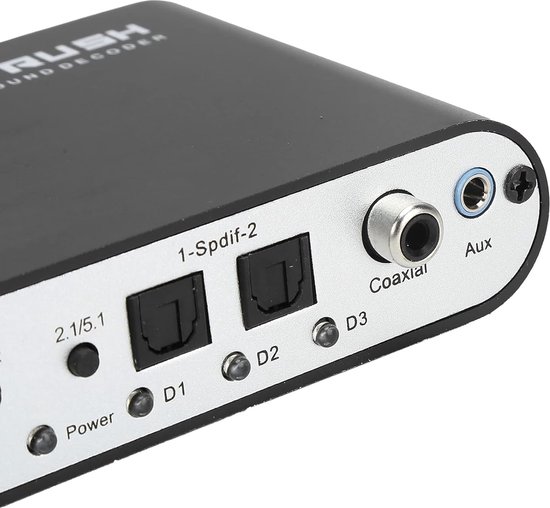 Audiodecoder - Geluidsomzetter - Thuisbioscoop Geluid - Meerdere Ingangen - 5.1 Kanaals - Zwart — afbeelding 2