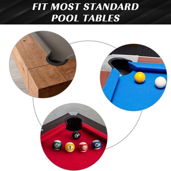Biljart Pocket Liners - Pool Tafel Onderdelen - Tafel Beschermen - Milieuvriendelijk Plastic - 6 Stuks - Zwart — afbeelding 3