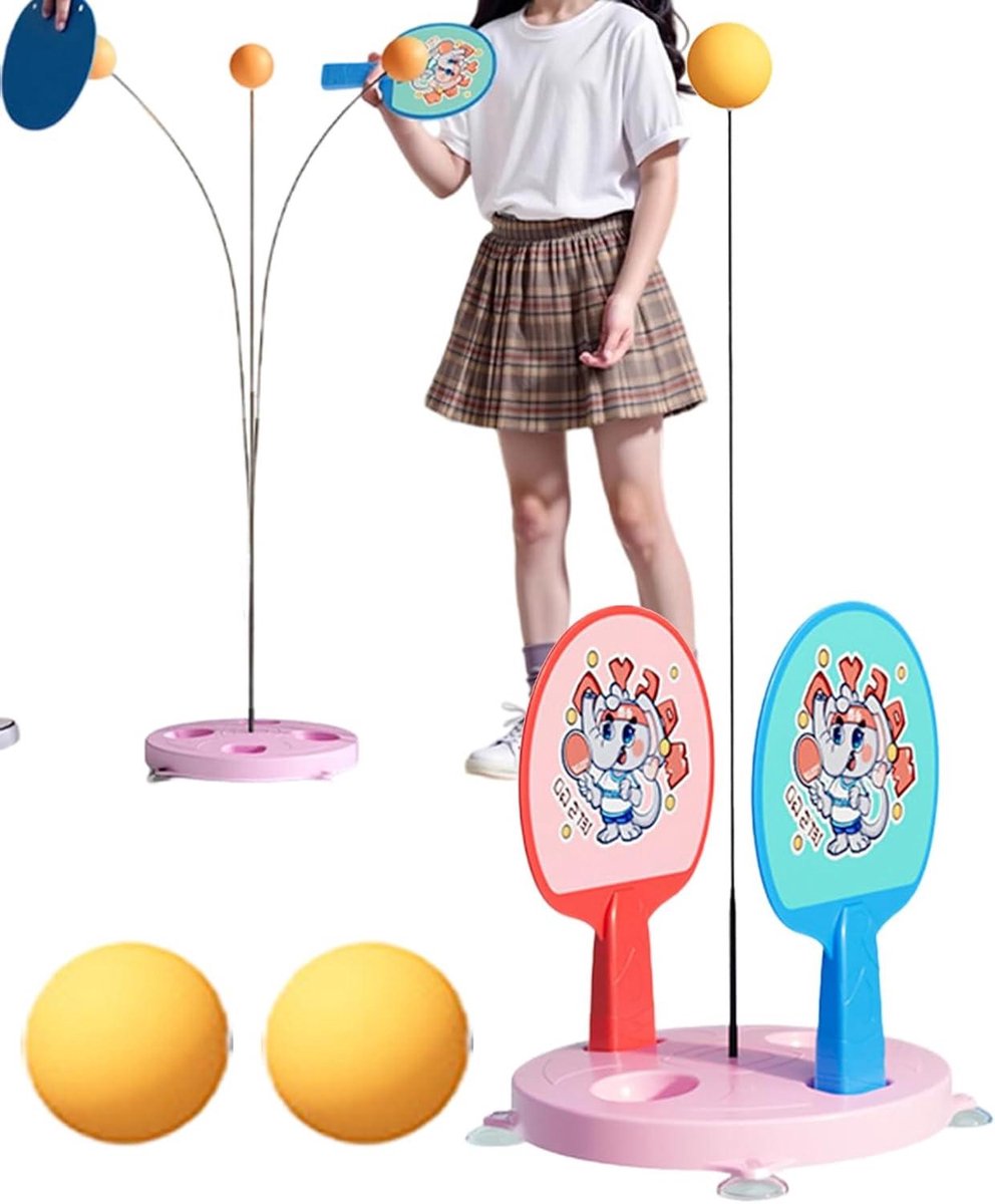 Tafeltennis Trainer - Trainingsset Batje - Vaardigheden Verbeteren - Gereedschapsvrije Montage - 255 x 208 x 59 cm - Roze
