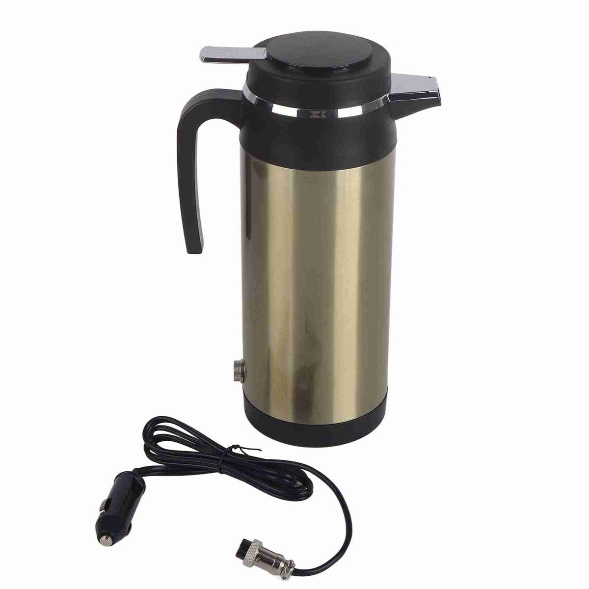 Draagbare waterkoker - Draagbare waterkoker met temperatuurregeling - Reiswaterkoker - Campingwaterkoker - Kleine waterkoker - Auto waterkoker - Met werklampje - 1000 ML