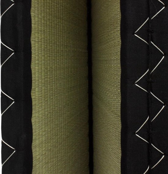 Vouwbare Tatami Mat - Vloermat Japans - Yoga Picknick Strand - Natuurlijk Rush Gras - 2 Meter Lang - Groen — afbeelding 3
