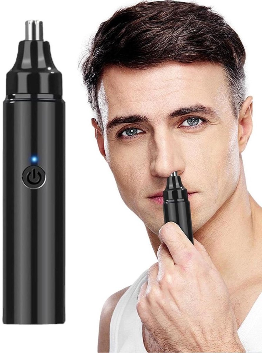 Oor- en neushaartrimmer, 360° draaibare trimmer, precisietrimmer in penvorm, unisex, geschikt voor neushaar, oorhaar en wenkbrauwen, 13 x 2,5 cm.