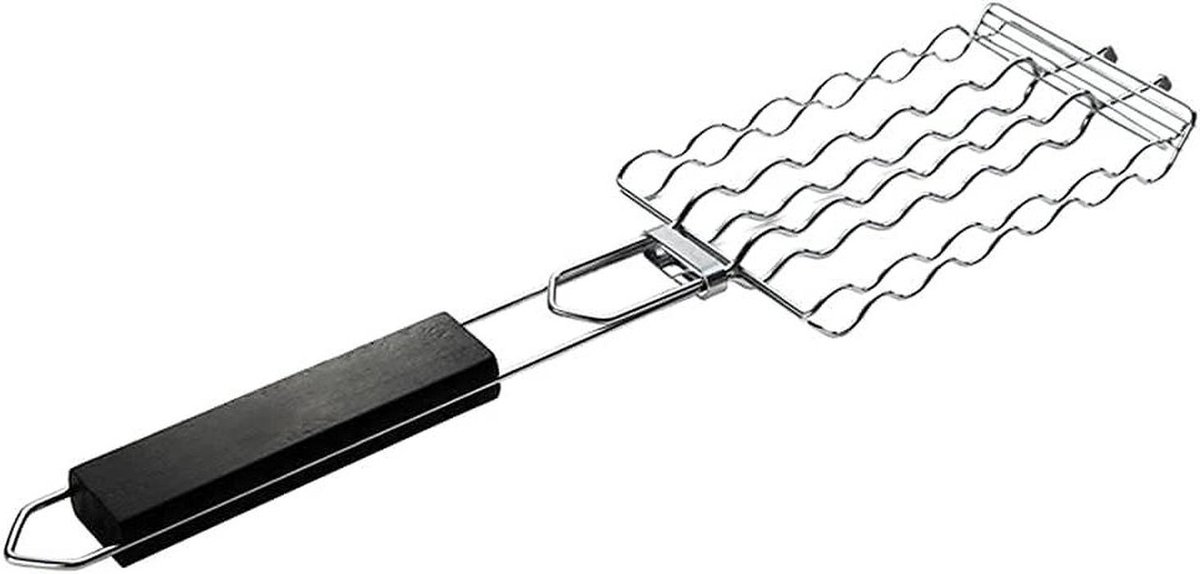 Barbecuemand - Grillmand - Eten Grillen - Afsluitbaar Ontwerp - 1 Stuk - Zilver