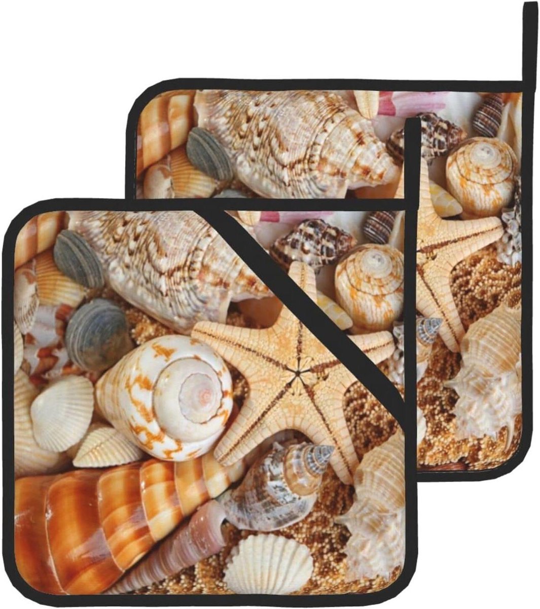 Pannenhouder Set - Hittebestendig - Keuken Beschermen - Met Opbergzak - Set Van 2 - Zwart