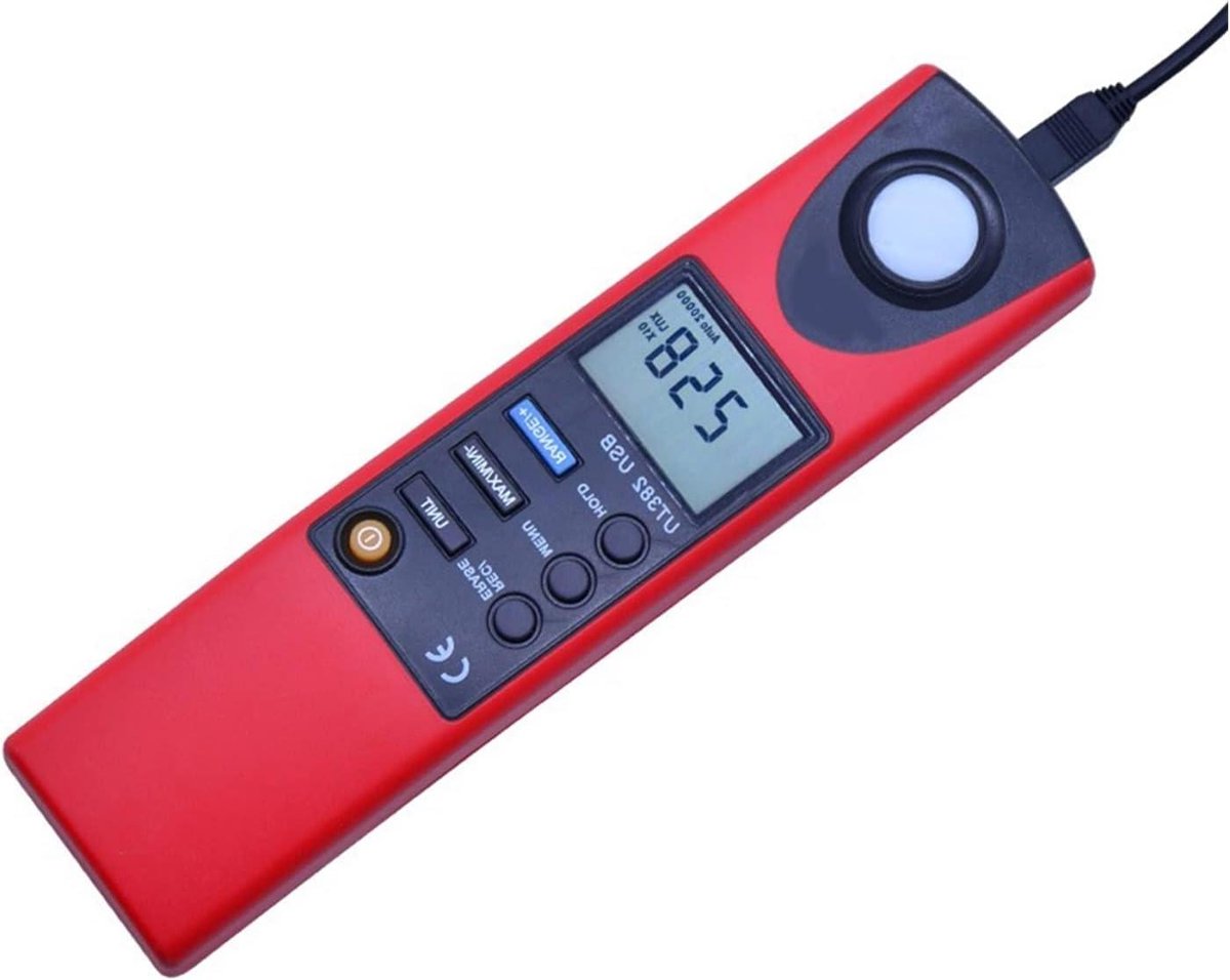 Digitale Lichtmeter - Lux Meter - Meten Omgeving - Data Opslag - 20000 Lux - Grijs