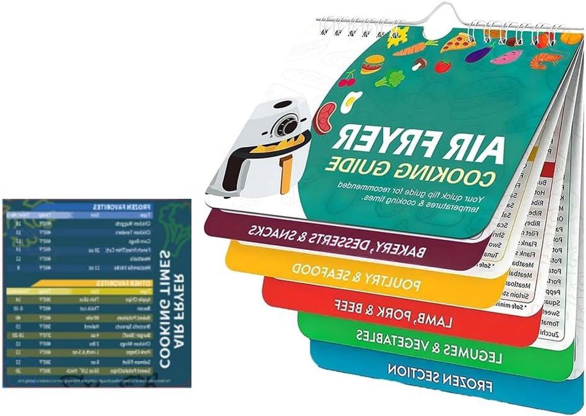 Receptenboek Kookgids Airfryer Gebruik Magnetische Planner 18 x 15 cm Afgebeeld