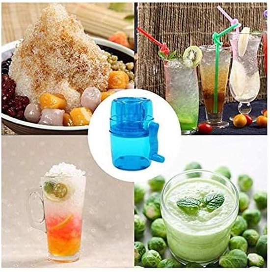 Ijsmaker Handmatig - Crusher Slush - Drankjes Maken - Draagbaar Ontwerp - 1.1 Liter - Blauw — afbeelding 2
