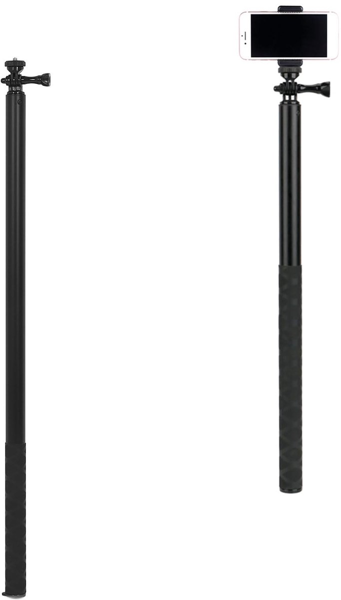 Dailygoods - Uitschuifbare Selfie Stick van Aluminium voor Actiecamera