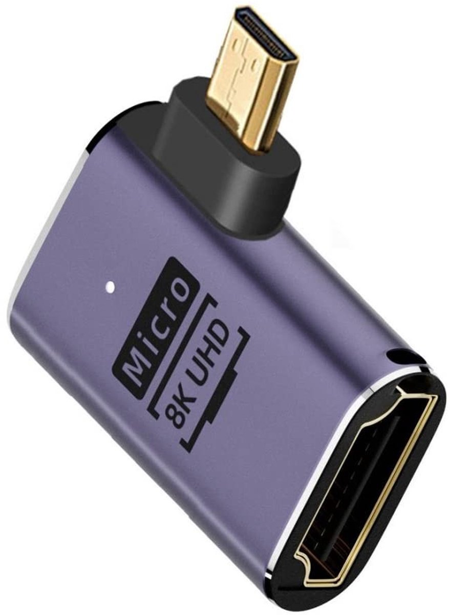 Dailygoods - Micro HDMI naar HDMI Converter Adapter 90 Graden