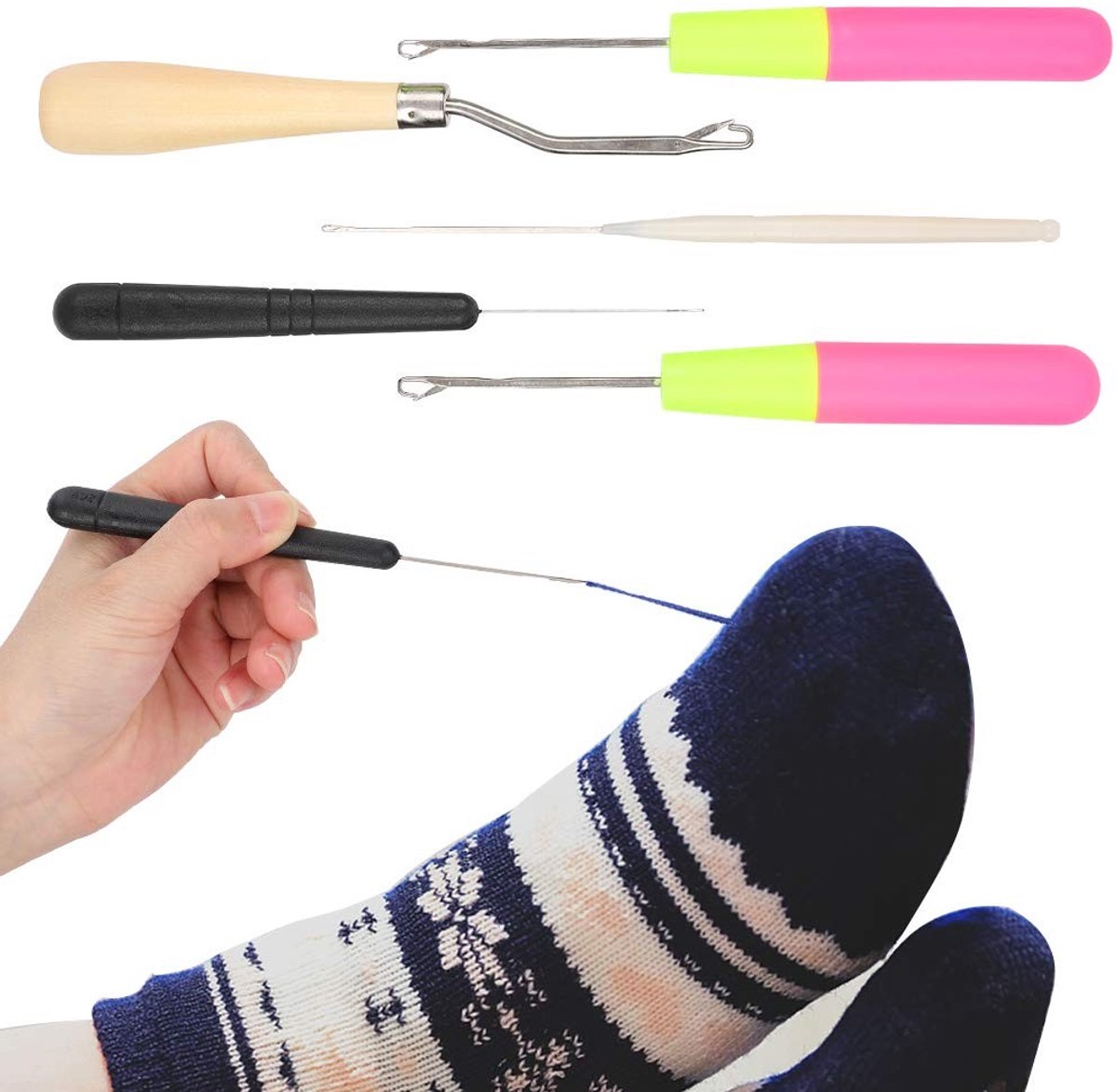 Dailygoods - 5-delige Klinkhaak Set voor Dreadlocks en Vlechtwerk