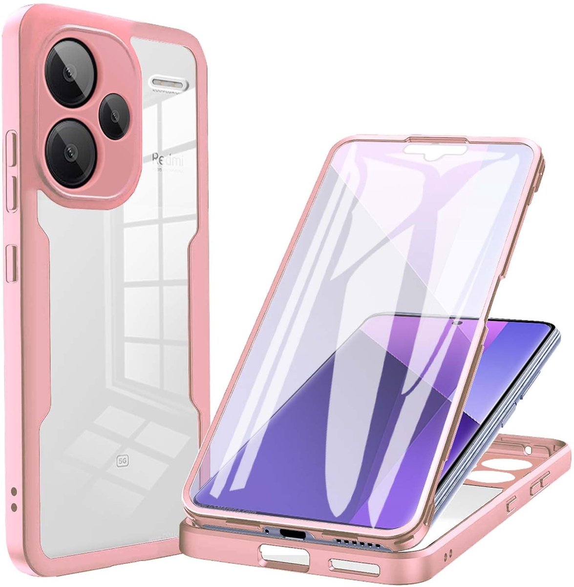 Dailygoods - Beschermhoes voor Xiaomi Redmi Note 13 Pro+ Plus 5G met Schermbeschermer