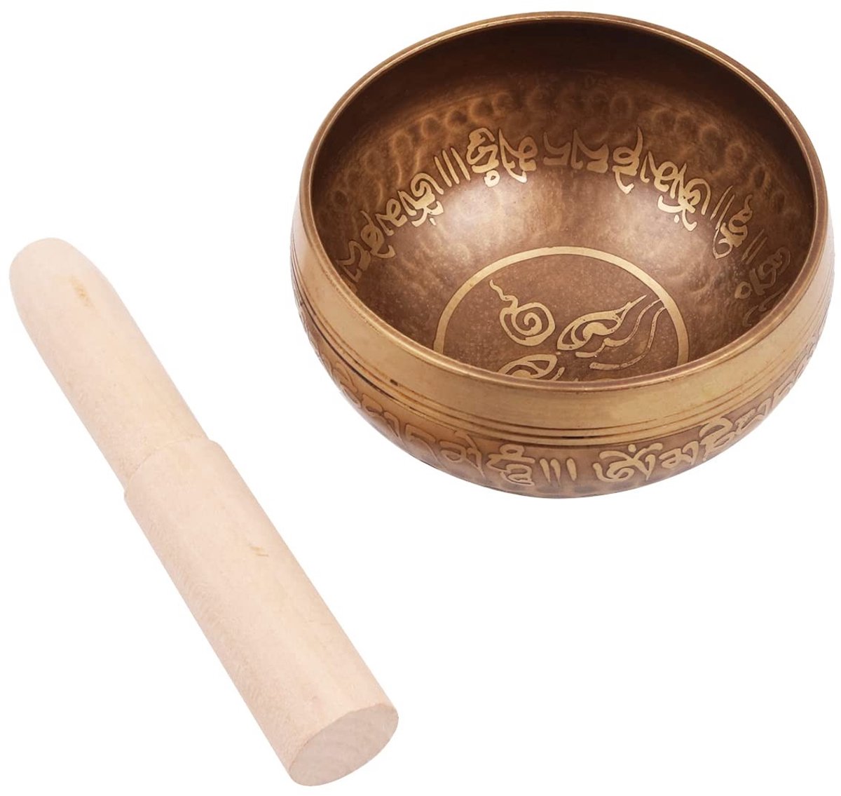 Dailygoods - Tibetaanse Klankschaalset met Hamer voor Meditatie 9 cm