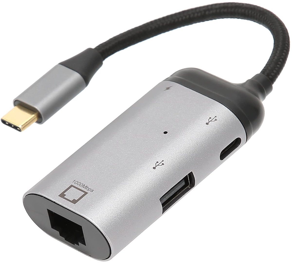 Dailygoods - 3-in-1 Ethernet-adapter met Snel Opladen en Type-C Aansluiting