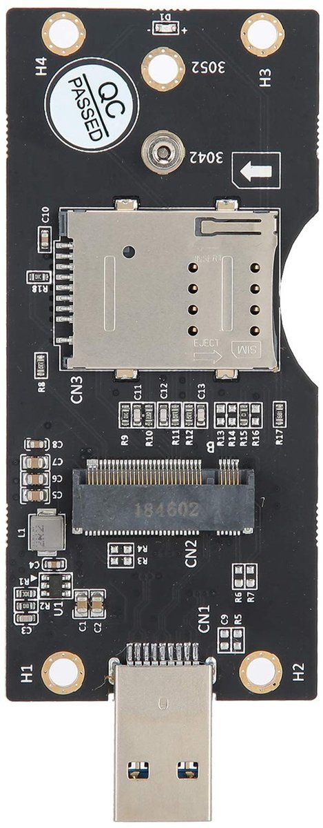 Dailygoods - Simkaartverlengingsadapterset M.2 naar USB 3.0 met Simkaartsleuf