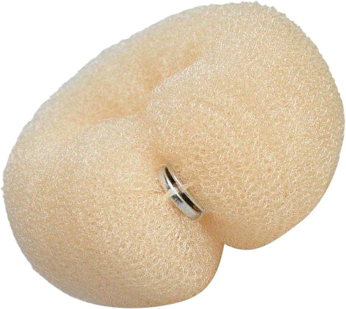 Haar Donut Maker - Kapsel Hulpmiddel - Chique Kapsels Maken - Lichtgewicht Nylon Materiaal - 18 x 4 cm - Beige