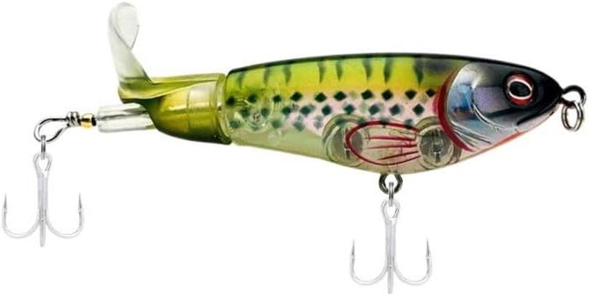 Vis Lokaas - Kunstaas Plopper - Vissen Op Topwater - Roterende Staart - 97mm 14g - Kleur 05