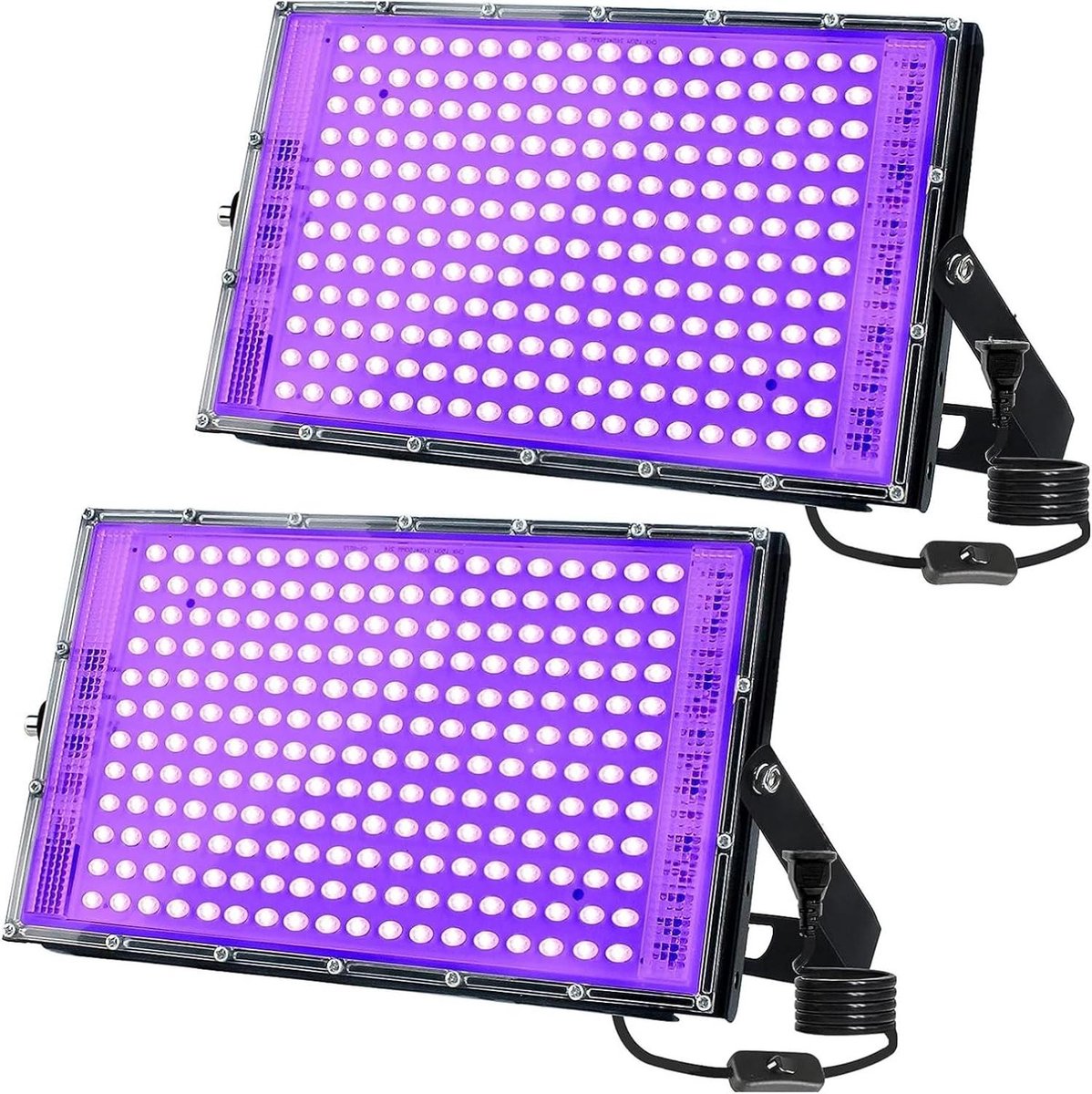 LED Zwart Licht - UV Schijnwerper - Glow Party - IP66 Waterdicht - 300W - Zwart