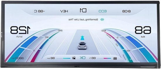 Autonavigatie Scherm - Auto Infotainment - Veilige Rit - Draadloze CarPlay - 123 inch - Zwart