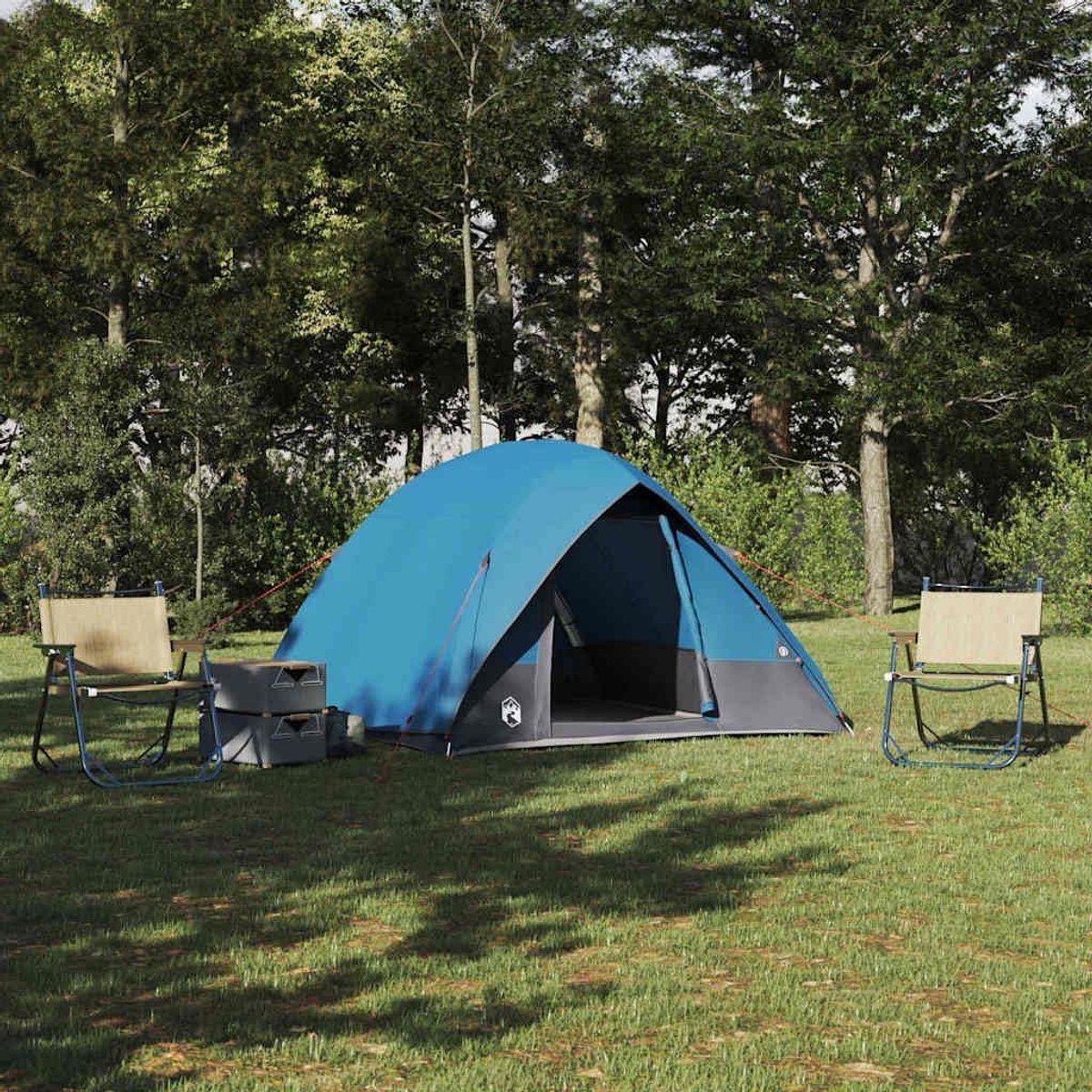 Campingtent - Schuilplaats - Buiten Ontspannen - Weerbestendig Materiaal - 275 x 230 x 140 cm - Blauw
