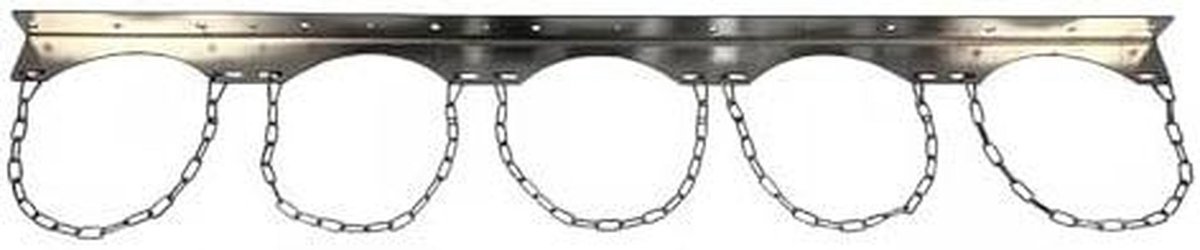 Gasflessenwagen - Flessenhouder - Veilig Transport - Verstelbare Ketting - 8-40L Flessen - Zilver
